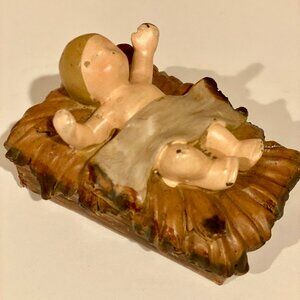 Vintage Baby Jesus Figurine | 3.5"x2.5"x2.5" | Christmas Nativity Décor‎